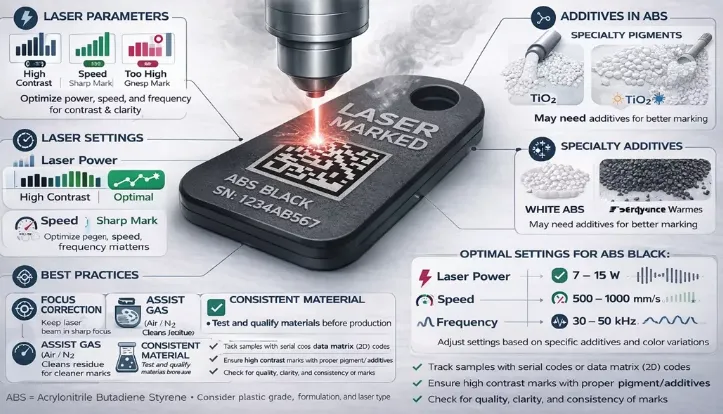 ABS Plastic Laser Marking