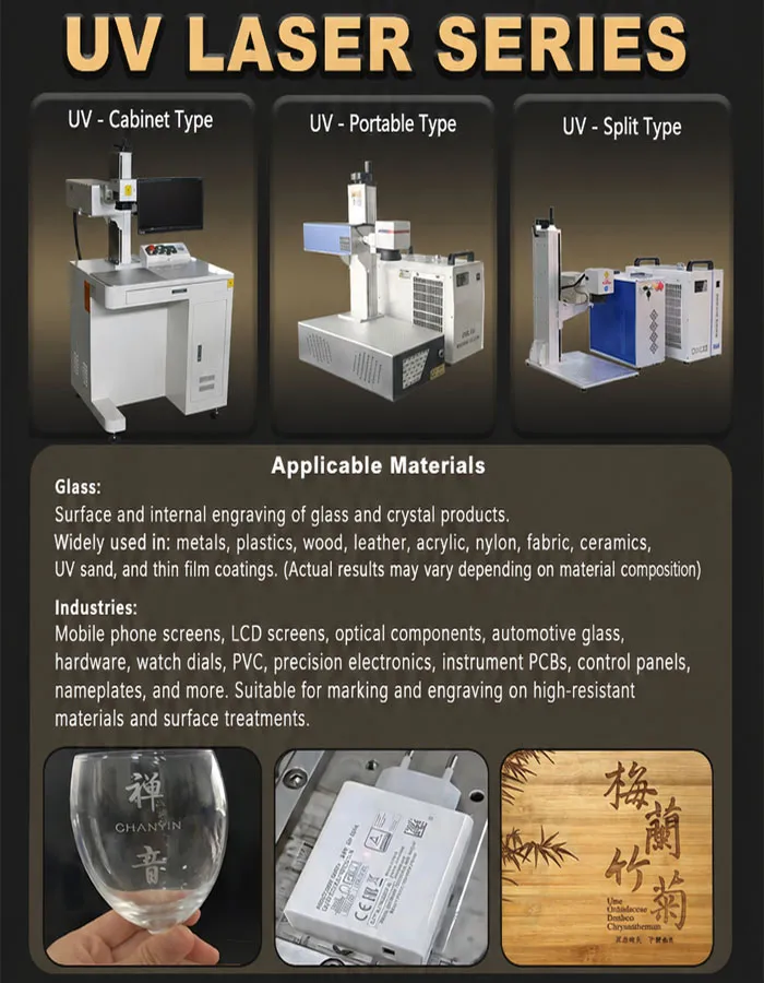 UV Laser Marking Machine UV Laser Marking Machine for Plastic Glass Electronics and Packaging