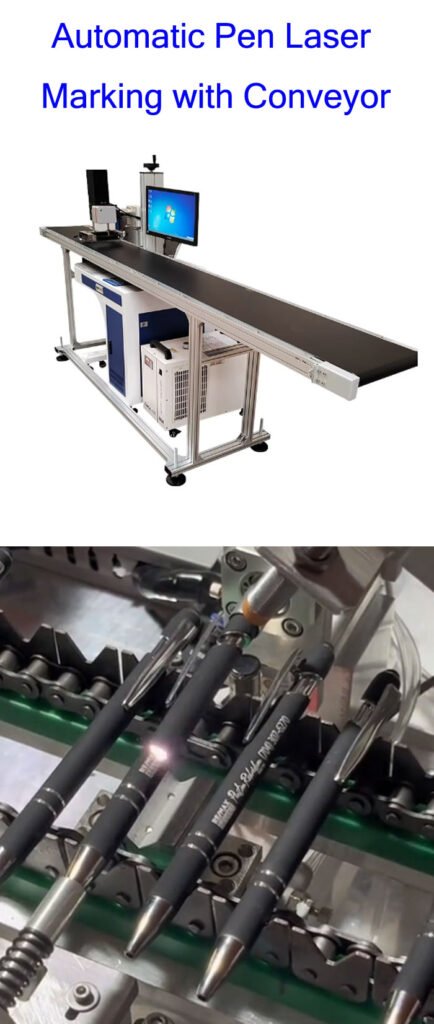 Automatic Pen Laser Marking with Conveyor