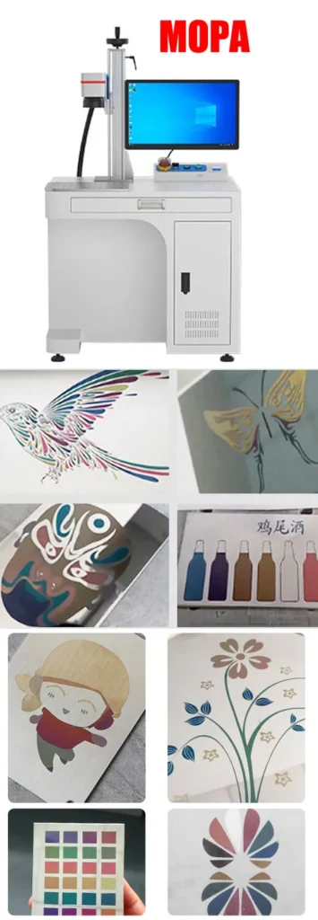 MOPA laser marking machine for stainless steel color marking