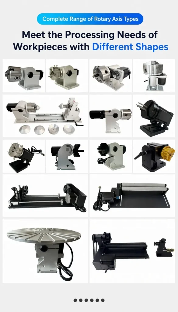 Automatic Laser Marking Machine with Rotary Axis Meet the Processing Needs of Workpieces with Different Shapes
