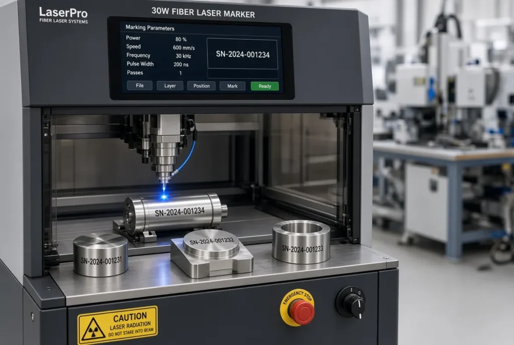 30W Fiber Laser Marking for Serial Numbers: Speed, Contrast, and Setup 30W Fiber Laser Marking for Serial Numbers