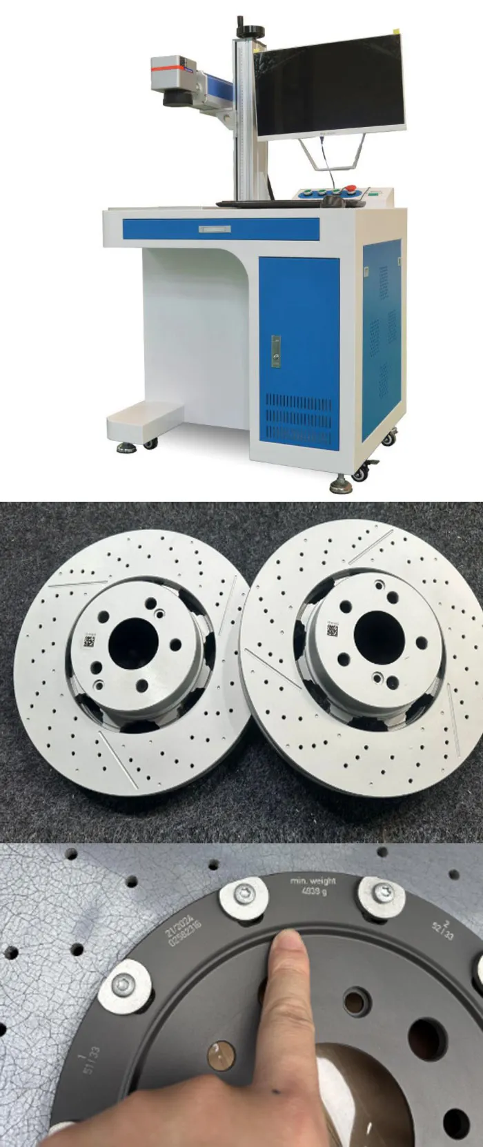 Brake Parts Marking with Fiber Laser Fiber laser marking brake discs and automotive brake parts