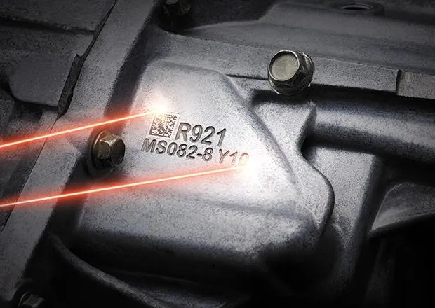 Transmission Parts Marking with Fiber Laser